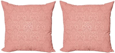 ABAKUHAUS Perzik Kussensloop Set – 2x 45x45 cm – Ombre Kant – Mikrofaser