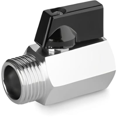 Mini Kogelkraan 3/8 inch Messing verchroomd