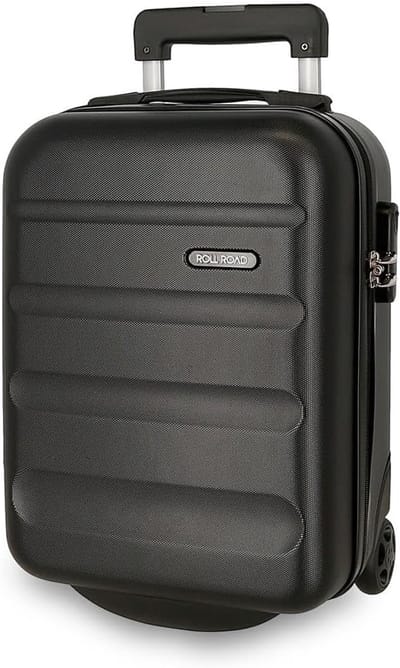 Handbagage Koffer - Reiskoffer Vliegtuig - Vliegreizen - Vier Dubbele Wielen - 55 x 40 x 20 cm - Zwart