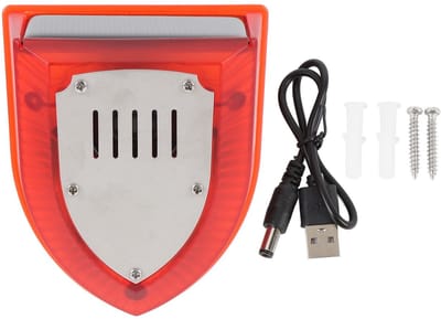 Dailygoody - Solar Geluid Alarm met Beweging Sensor - 100DB, 3 Modi, 2-Pack Buitenbeveiliging
