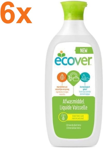 Ecover - Citroen & Aloë Vera - Afwasmiddel - 6x 500 ml - Voordeelverpakking