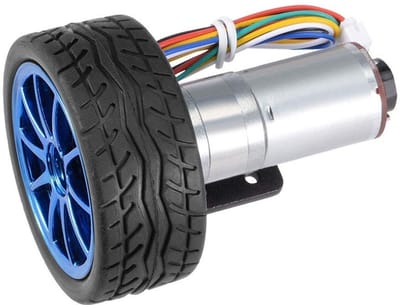 Dailygoody - Encoder Gear Motor - Elektrische Motor Kit voor Robots - JGA25-371 - Perfect voor Slimme Auto's - Hoge Kracht en Precisie - Geschikt voor...