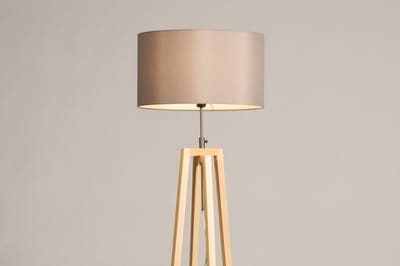 Lumidora Vloerlamp 31132 - LILLE - E27 - Grijs - Naturel - Hout - ⌀ 48 cm