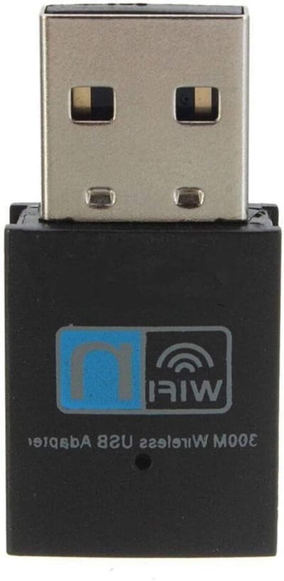 Draadloze WiFi Adapter - Netwerk Dongle - Internet Verbinding - Dual Band 300 Mbps - Mini Formaat - Zwart