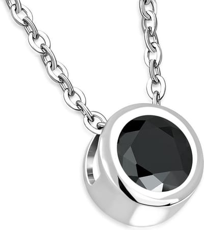 Amanto Ketting Cyana Black - 316L Staal - Ø8mm - 45cm