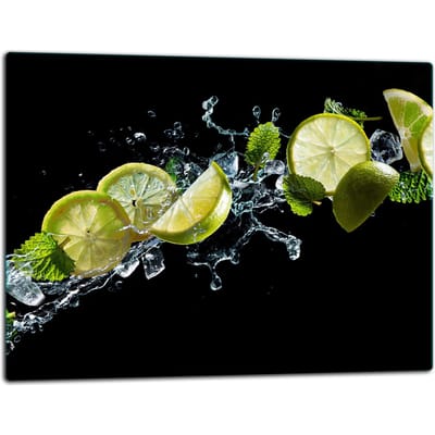 TMK ArtDeko - Glazen Snijplank - 52x40cm - Vruchten - Inductie Kookplaat Bescherming