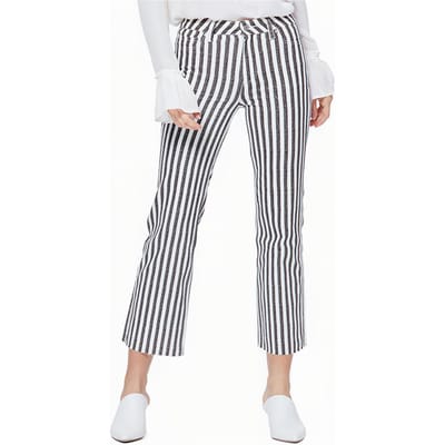 PAIGE Atley Ankle Flare Raw Hem Cove Stripe Maat: W25 | Flared Jeans Outlet | Dames | Zwart