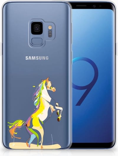 Samsung Galaxy S9 Telefoonhoesje met Naam Horse Color