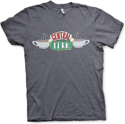 Friends Heren Tshirt -S- Central Perk Grijs