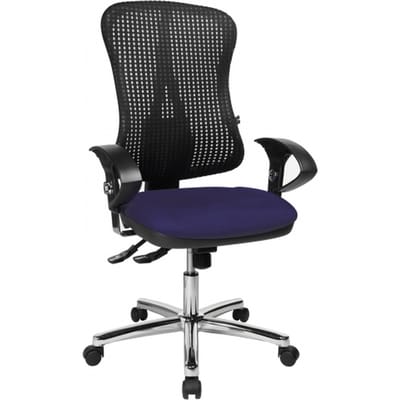 Topstar Solution Deluxe AL.U2 - Bureaustoel - Chroom - Blauw