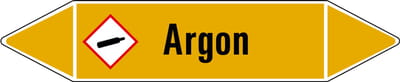 Argon leidingmarkering op vel 75 x 17 mm - 8 per vel