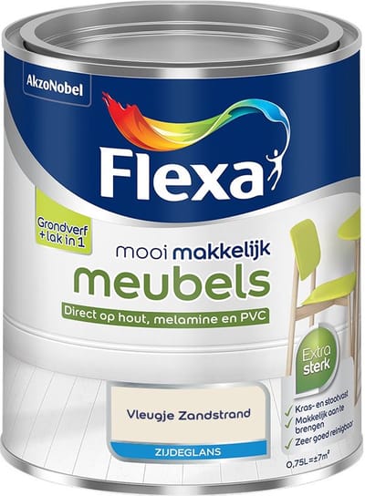Flexa - Mooi Makkelijk Meubels Zijdeglans - Vleugje Zandstrand - Mengverf - 750 Ml