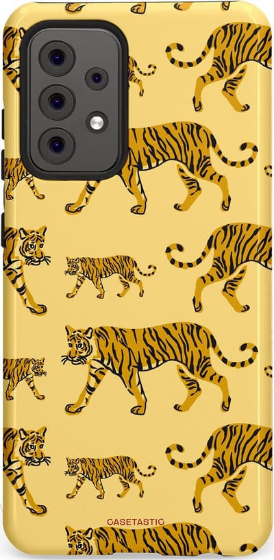 Casetastic Hoesje Geschikt voor Samsung A52 (4G/5G/s) - Stijlvolle Beschermende Duo-layer Case - Streep van de natuur