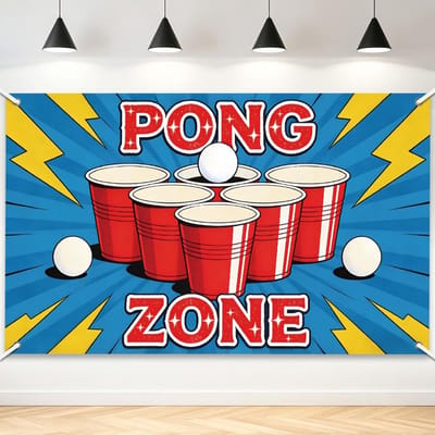 Dailygoods - Tafeltennis achtergrond banner spel fotografie achtergrond 180 x 110 cm polyester sportfotografie achtergrond voor tafeltennis party sportspel indoor activiteit