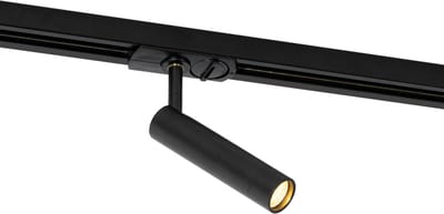 QAZQA ivy - Moderne Spot railsysteem verlichting, railverlichting geschikt voor led - 1 lichts - Ø 2.8 cm - Zwart - Woonkamer | Slaapkamer | Keuken