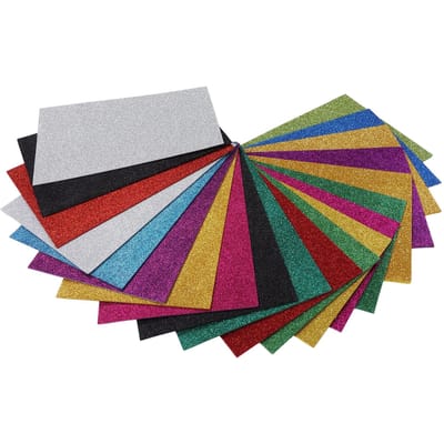 20 Vellen A4 Glitter Schuimplaten voor Kinderen 2 mm Snijdbaar Knutselen DIY Enkelzijdig Zelfklevende Schuimplaten voor gray
