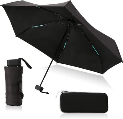Kleine Opvouwbare Reiskap, Lichtgewicht en Ergonomisch, Ideaal voor Commuters, Kinderen en Volwassenen, Met 24 Ribben en UPF 50+ Bescherming