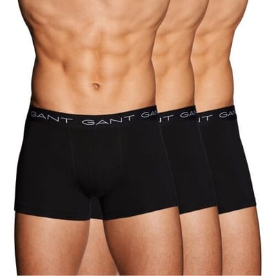 Gant Ondermode Stretchkatoen Trunks 3Pack Zwart / male