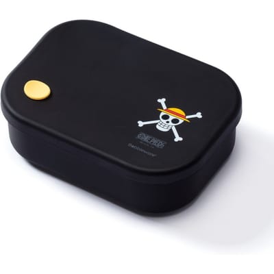 Hoge Kwaliteit 1 Stuk Officieel Gelicentieerde ONE PIECE Luffy en Zoro Siliconen Lunchbox | Voedselveilig 4-Vakken Lekvrij black