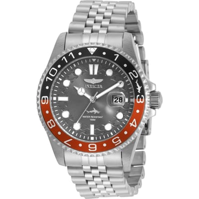 Invicta Pro Diver 30621 Herenhorloge - Quartz Uurwerk - Roestvrij Staal met Grijze Wijzerplaat - 43 mm