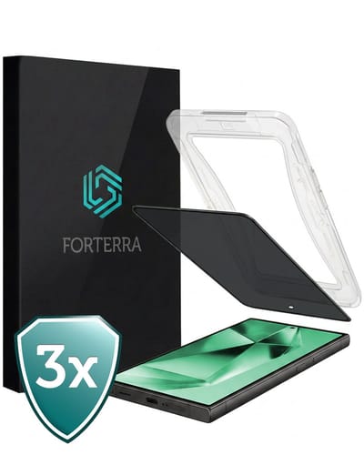 Anti-Gluren Screenprotector 3 Stuks - Geschikt voor Samsung Galaxy S24 Ultra - Met Installatie Kit - Privacy - Beschermglas - Flexibel Glas - Tempered Glass - Screen Protector