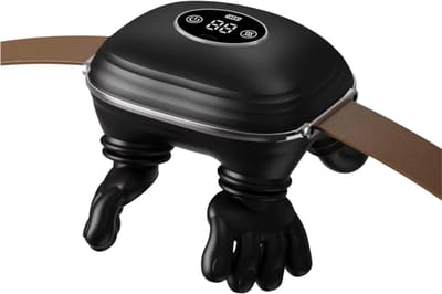 Fervere Premium 4D Nekmassage Apparaat - Bionische Massagehanden met Warmte - Draadloze Shiatsu Massager - LED Display - Voor Nek, Schouders, Rug, Armen & Benen - Zwart
