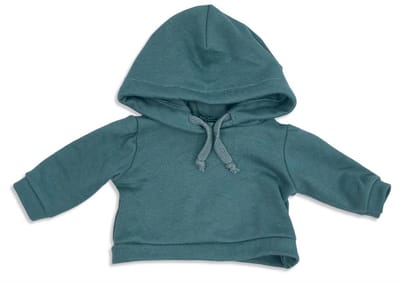 Asi poppenkleding hoodie - poppenoutfit old green multicolor.