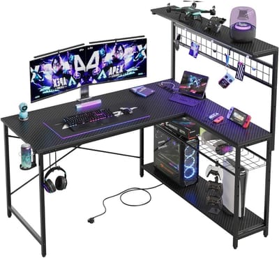 DailySupplies® Gaming Bureau met LED Verlichting - Computertafel - Computermeubel