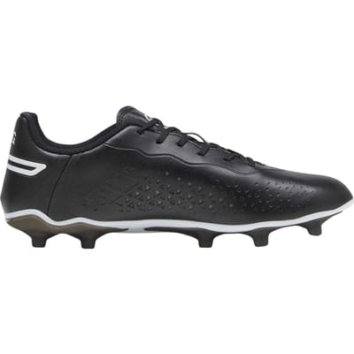 Puma Heren King Match Synthetisch Leder Stevige Grond Voetbalschoenen (Zwart, Wit)