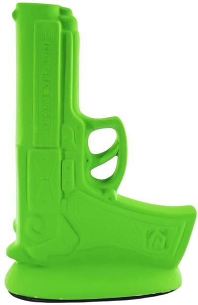 Housevitamin Vaas - Pistool - Keramiek - Fluor Groen - 15x9x23cm - Uniek design voor in huis