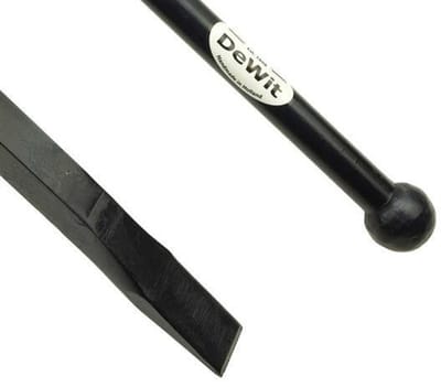 De Wit Stootijzer 1750mm met 40cm vierkant knop en beitel