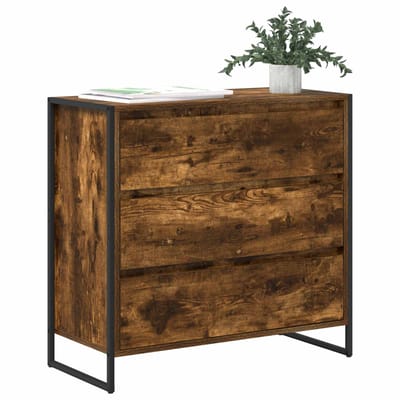 vidaXL - Dressoir - Rook - Eik - 79 - x - 36 - x - 75.5 - cm - Bewerkt - hout