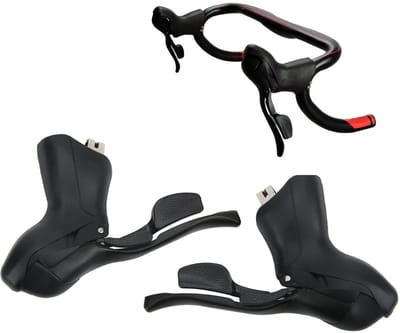 Dailygoods- Fietsversnellingshendels Aluminiumlegering - Fietsremgreep - Remkabel - Behuizing - Mountainbike/Vouwfiets - 2 x 8 versnellingen - Fietsremhendels