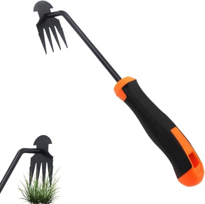 Handmatige Onkruidverwijderaar van RVS met Handvat - Tuingereedschap voor Wieden, Graven en Transplanteren, Efficiënt Onkruid Bestrijden in de Tuin