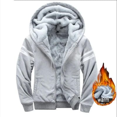 Herfst Winter Heren Warm Capuchon Sweatshirt Mode Heren Lange Mouw Sweatshirt Met Rits Capuchon Thermische Topjas Voor Heren XXXL grijze kleur