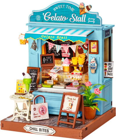 Robotime Gelato Stall - Rolife - Rolife DIY Miniature House Series - DS052 - Miniatuur - Knutselen - Bouwpakket