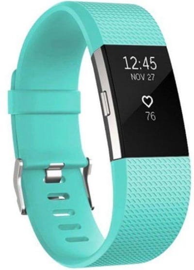 KELERINO. Siliconen polsbandje voor Fitbit Charge 2 Lake Blue - Small