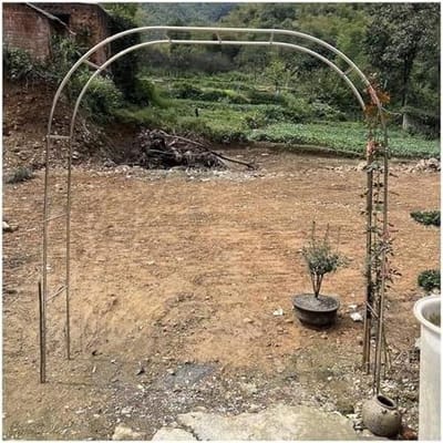 Roestvrijstalen Tuinboog - Pergola Prieel - Buiten Decoratie - Weerbestendig Materiaal - 180 cm Breed - Zilver