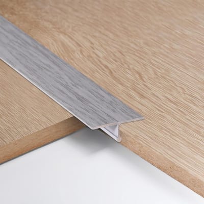 Vloer Overgangsprofielen - Vloerstrips Drempel - Vloeren Egaliseren - Set van 3 stuks - 09 meter - Grijs Eiken