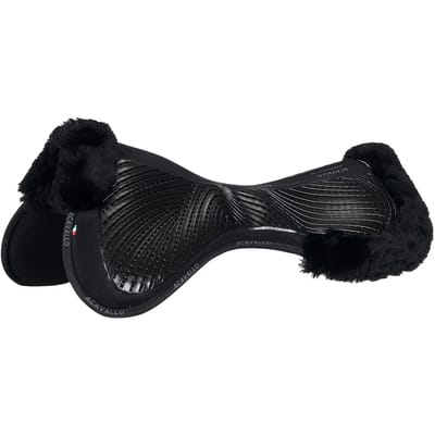 Acavallo Mf-s Jccs-s Cw-cs Gel Grip Suede Cut-out Sheepskin Halve Pad Zwart