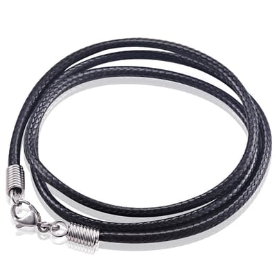 LGT Jewels waxkoord ketting Zwart - 2.5mm-55cm