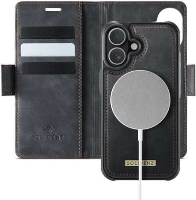 Solidenz 2-in-1 Hoesje geschikt voor iPhone 17 Hoesje - geschikt voor MagSafe - Afneembare Case - Zwart