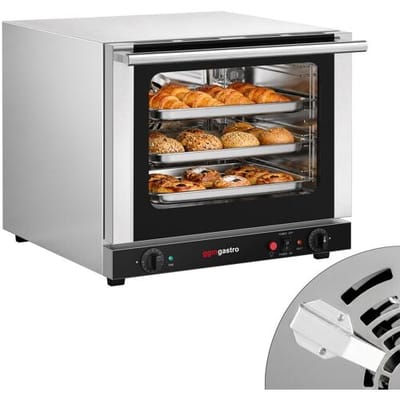 GGM Gastro Heißluftofen mit Dampffunktion - Manuell - für 4x 430x315mm - mit Timerfunktion - inkl. 3 Backbleche
