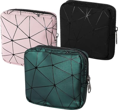 3 stuks opbergtas, tampon, opbergtas, draagbare tampontas, menstruatietas, menstruatietas, voor dames en meisjes