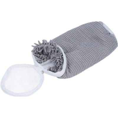 Sac de Lavage pour Chaussures Réutilisable Empêche la Déformation Cylindre Polyester Lave-Linge Linge Sac à Chaussures avec gray
