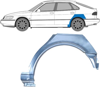 Reparatiepaneel achterspatbord voor Saab 900 1994-1998 / Links