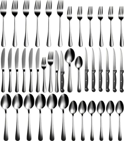 MKSS® Bestekset 12 Persoons - Vaatwasserbestendig - RVS - Zilver