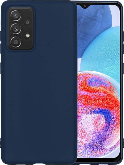 Hoesje - Geschikt voor Samsung Galaxy A23 - Sterk & Shockproof - Hoes Cover - Siliconen Case - Telefoonhoesjes - Donkerblauw