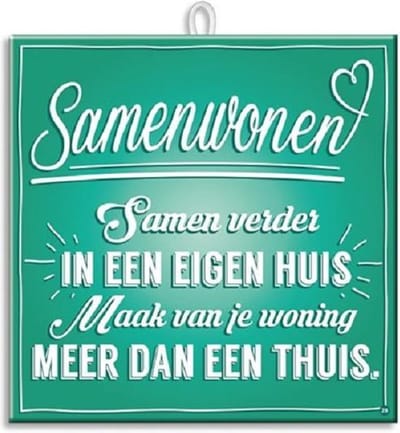 Paperdreams Slogan tegel - samenwonen