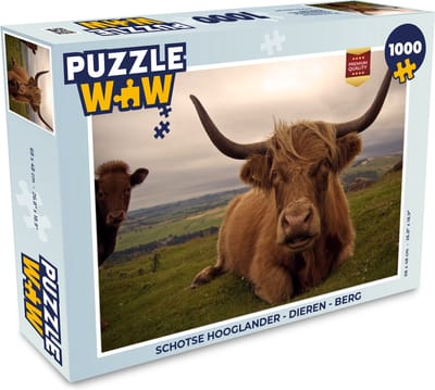 Puzzel Schotse Hooglander - Dieren - Berg - Legpuzzel - Puzzel 1000 stukjes volwassenen